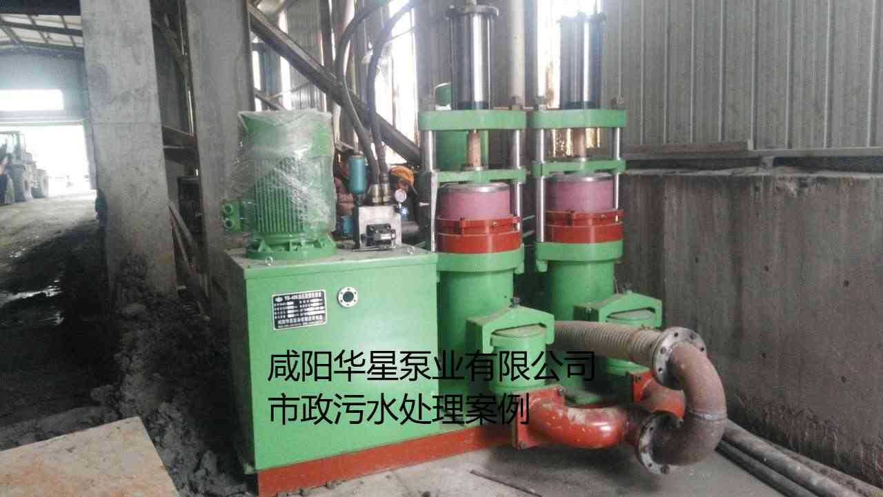 污水處理廠使用陶瓷柱塞泥漿泵現(xiàn)場(chǎng)
